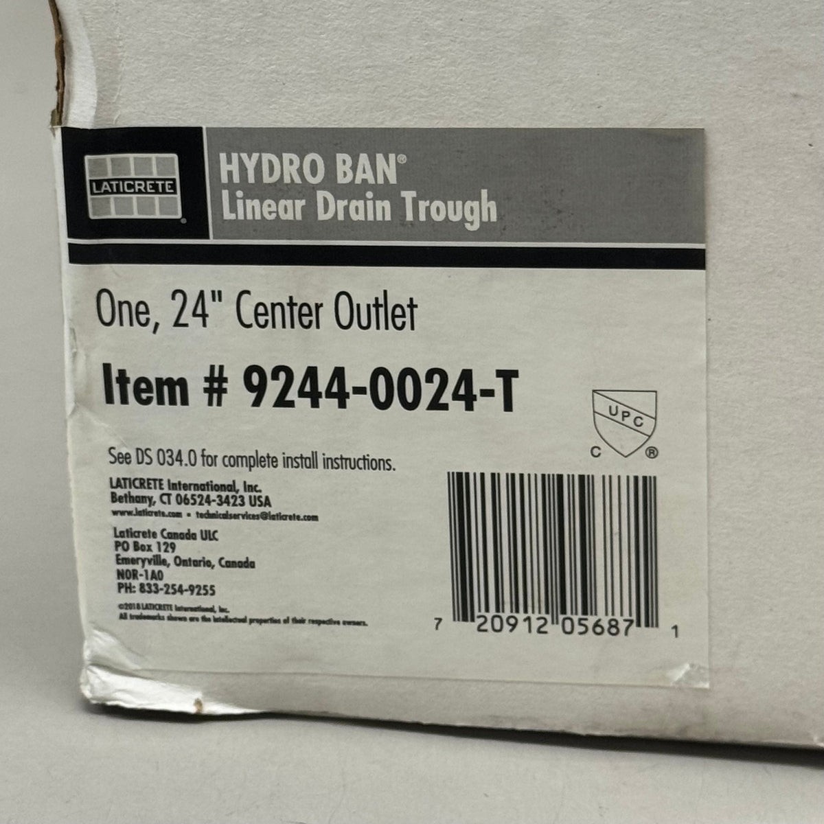 LATICRETE Stainless Steel Hydro Ban Linear T Trough Drain 32"
