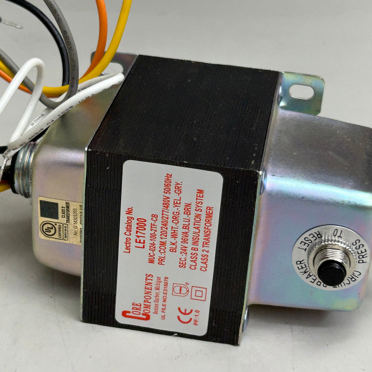 CORE COMPONENTS Lectro Catalog Control Transformer  New Other-Distressed Packaging LE117000