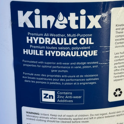 KINETIX Hydraulic Oil 5 Gallons White 90721
