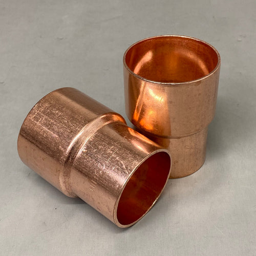MUELLER (2 PACK) Copper Solder Joint Fittings 2-5/8 x 2-18 As-is(See Images) Brass E118