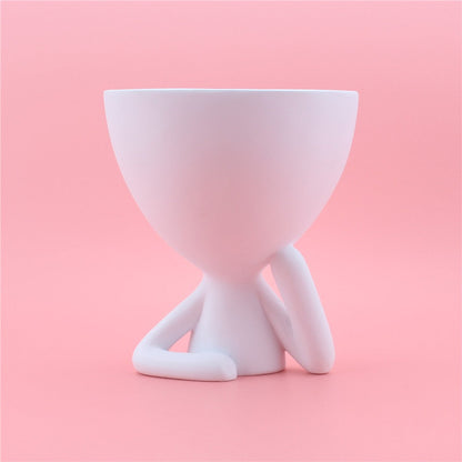 Cartoon cheek support abstract figurine desktop decoration creative home