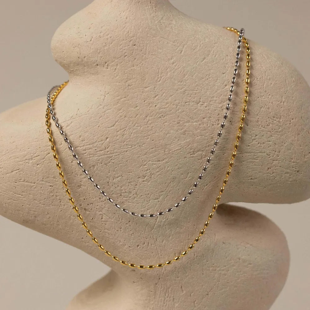Titanium Steel Beaded Necklace