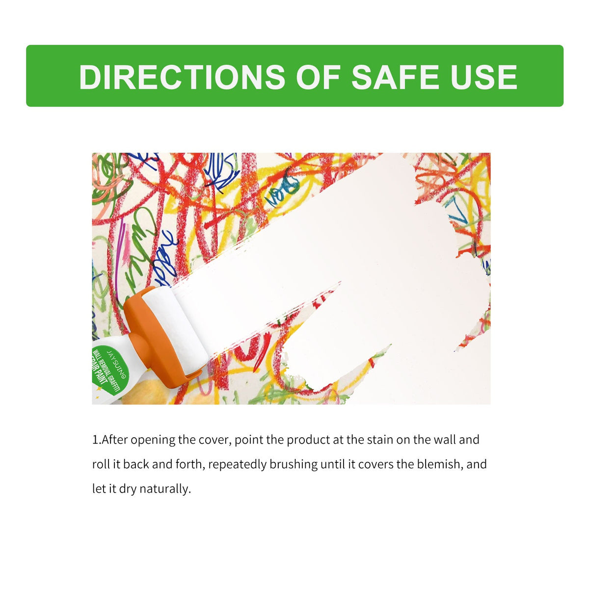 JAYSUING Wall Removal Graffiti Repair Paint, Wall Graffiti Stain Cover Repair Home Self-Painted Wall Paint
