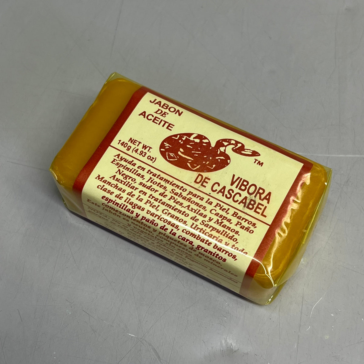JABON DE ACEITE (3 PACK) Vibora De Cascabel Rattlesnake Soap 4.93 oz Yellow