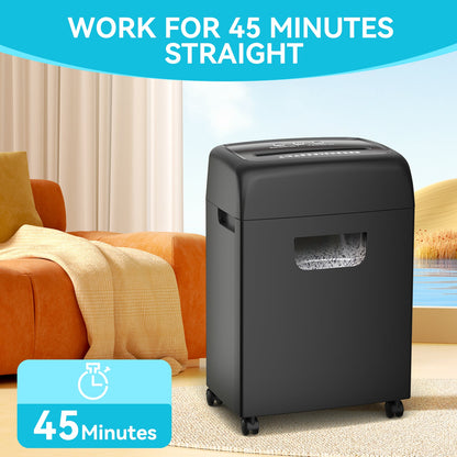 PAPER SHREDDER CROSS CUT LARGE BIN HIGH SECURITY LOW NOISE