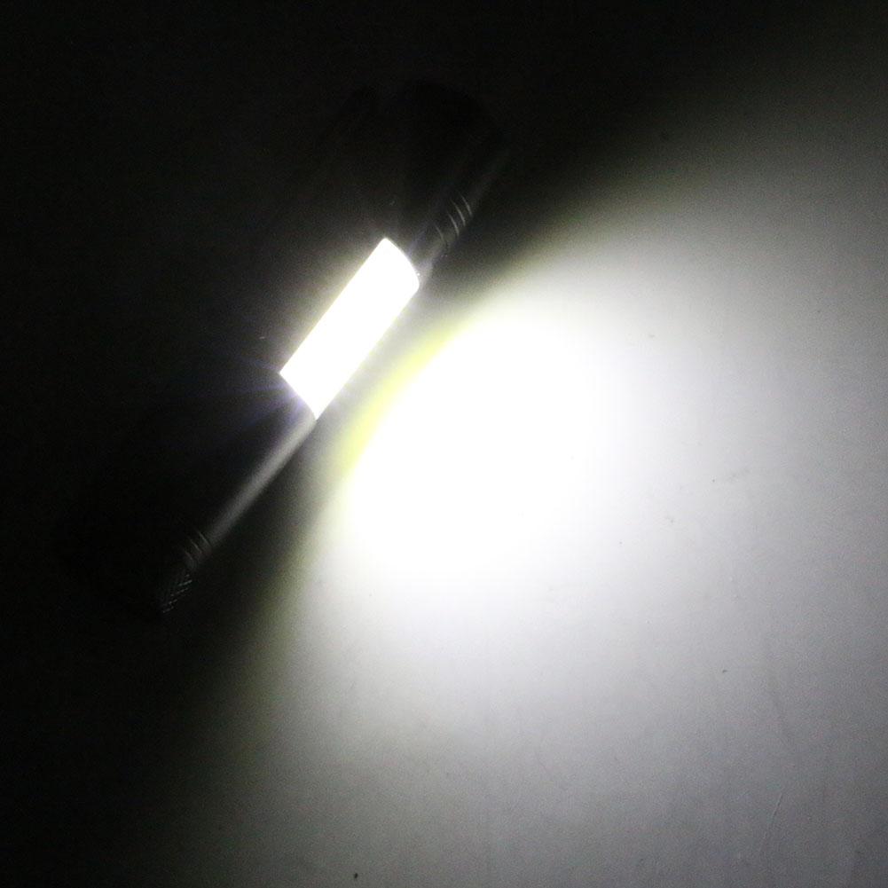 Mini Portable Aluminum LED Flashlight XPE COB Work Light Lanterna Powerful Pen Torch Lamp 4 Modes Use 14500 or AA