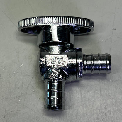 CROWN (5 Pack) Turn Supply Stop Valve 1/4", Chrome