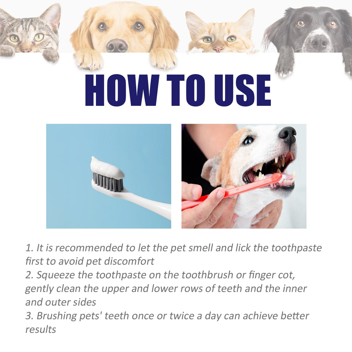 Pet V34 Toothpaste, Pet Clean Bad Breath Tartar Care Gum Care Toothpaste