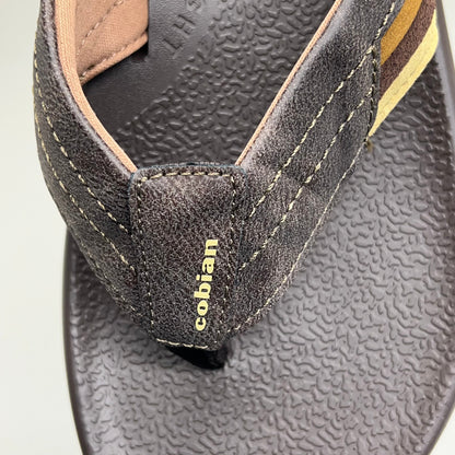 COBIAN Kandui Synthetic Leather Strap Men's Sz 8, EU 40 Chocolate KAN25-2011-8