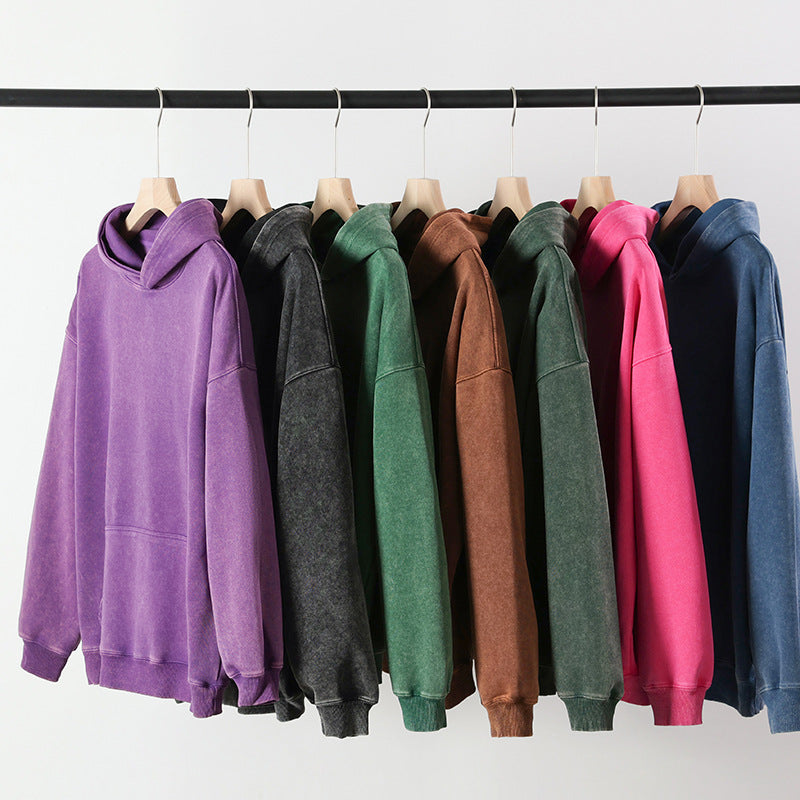 Combed Velvet Cotton Hooded Sweater
