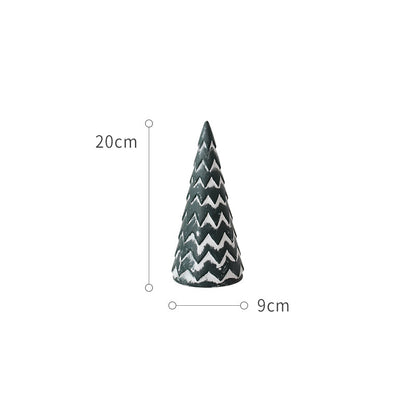 Nordic Morandi Gray-green Mini Christmas Tree Desktop Decorations Christmas Scene Decorations