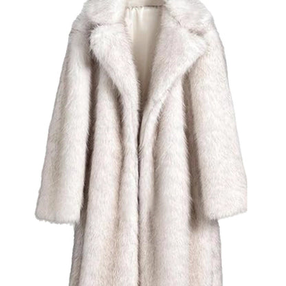 Extended Women's Clothing Imitation Fox Fur Warm Winter Coat