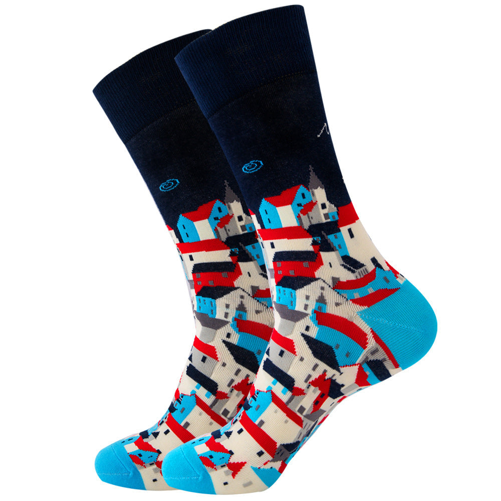 Geometric Fruit Women Socks Street Trend