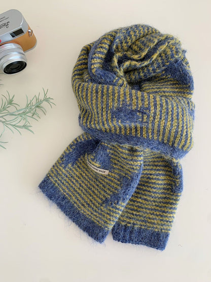 Women's Simple And Versatile Star Knitted Winter Scarf