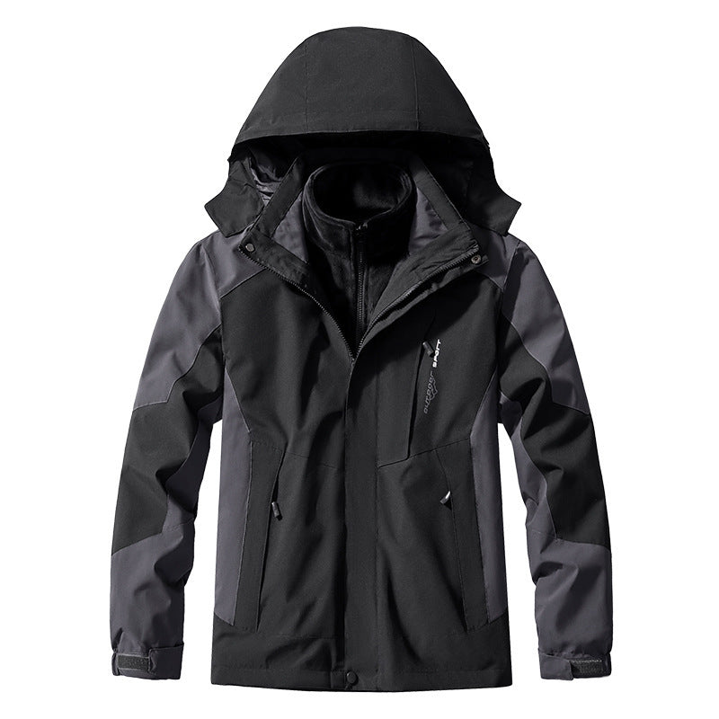 3-in-1 Mink-velvet Liner Two-piece Set Detachable Warm And Windproof Shell Jacket