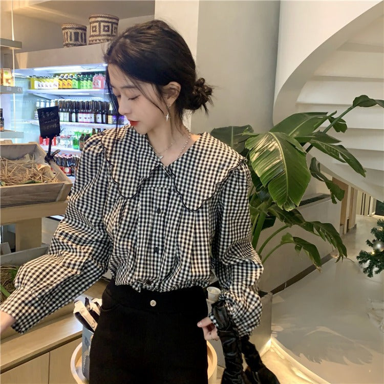 Versatile Retro Hong Kong Style French Doll-collar Top