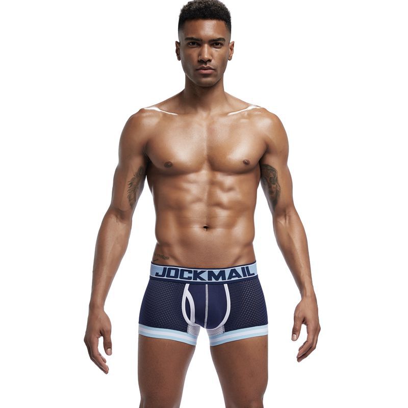 JOCKMAIL Men's Mesh Stitching Boxer Briefs