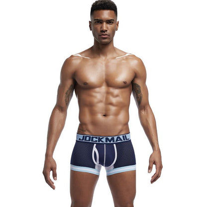 JOCKMAIL Men's Mesh Stitching Boxer Briefs