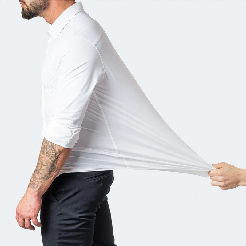 Full Elastic Force Shirt Men