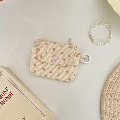 Corduroy Printed Coin Purse For Women