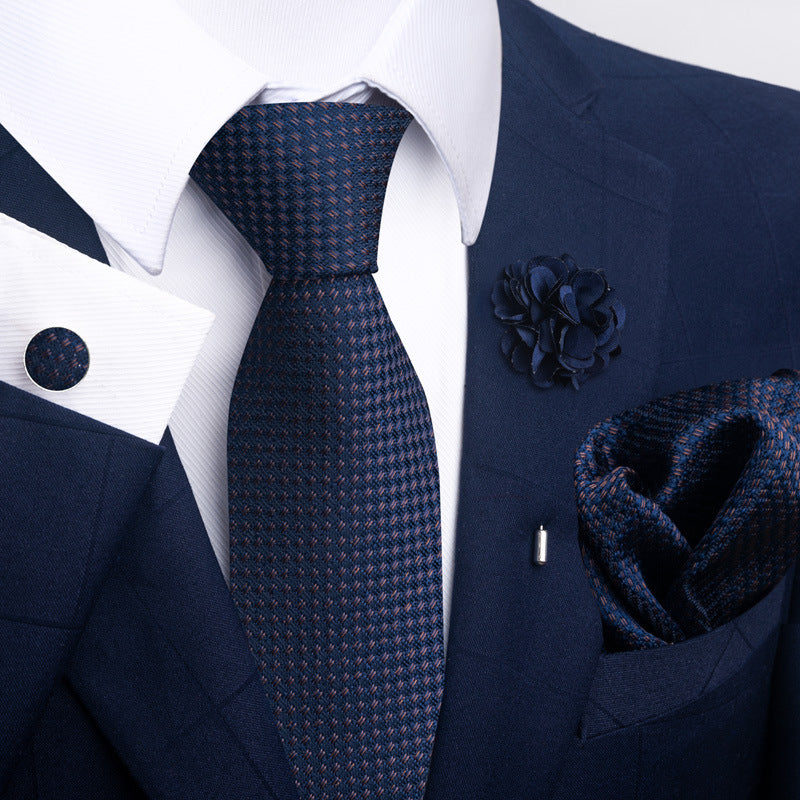Men's Tie Suit Pocket Square Combo 8
