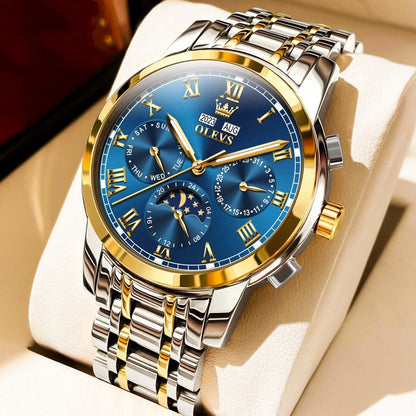Multifunctional Moon Phase Automatic Waterproof Watch