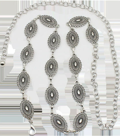 New Leather Rivet Stitching Waist Chain For Women