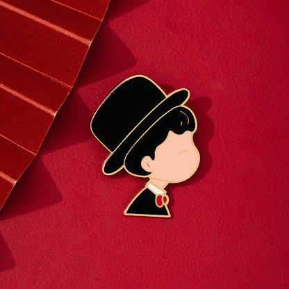 Bride And Groom Festive Wedding Registration Brooch