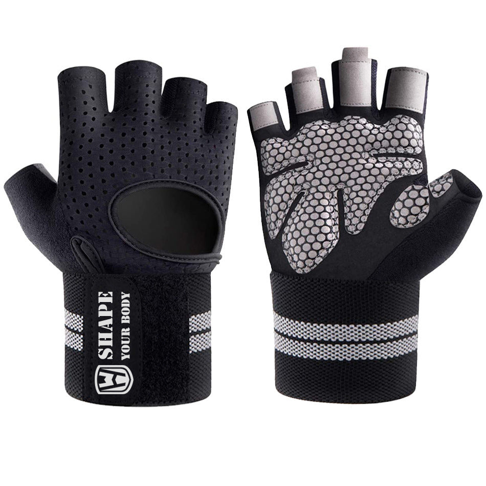 Fitness Weightlifting Half Finger Anti-slip Gloves