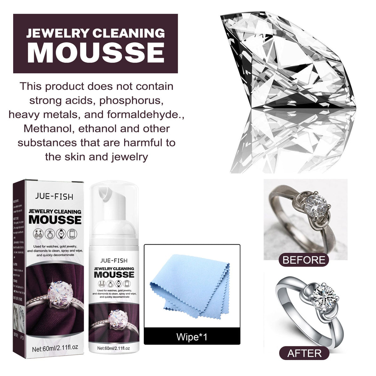 Jewelry Bright Mousse Watch Strap Cleaning Solution