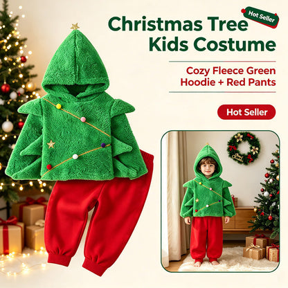 Children's Christmas Tree Costume Set Christmas Party Cosplay Outfit