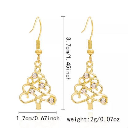 Christmas Tree Shape Dangle Earrings