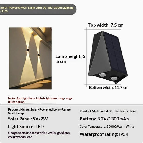 Solar Outdoor Corridor Waterproof Wall Lamp