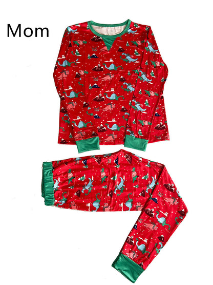 Christmas Printed Parent-child Long Sleeved Pajama Suit