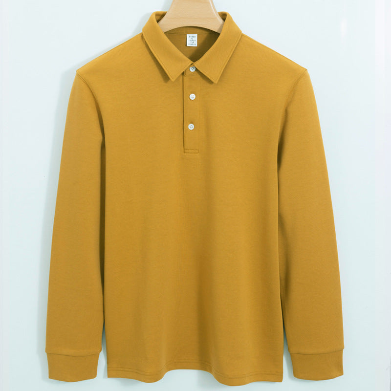 Unisex Thickened Long Sleeve Polo Shirt