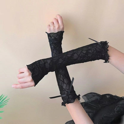 Women's Minimalist Bow Lace Sunscreen Sleeves