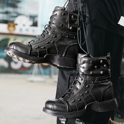 British Personalized Punk Martin Boots Men