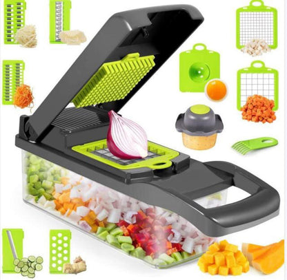 12-in-1 Manual Vegetable Chopper and Slicer