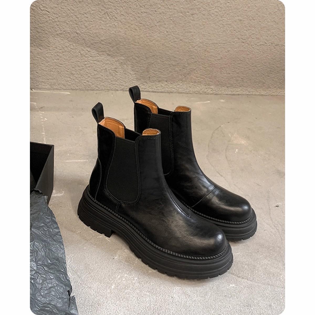New Vintage Leather Ankle Boots For Women