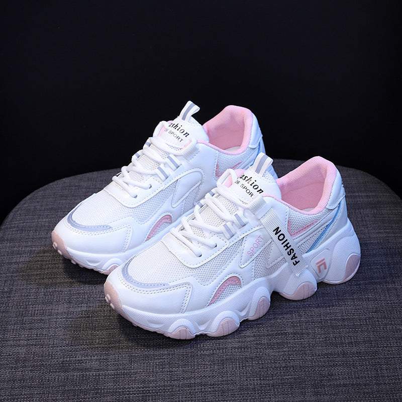 Breathable Sneakers With Thick Insoles For Women Students Running