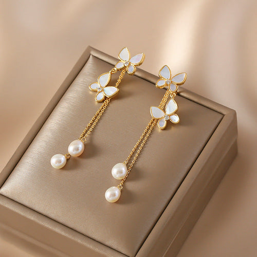 Trendy Sweet Butterfly Tassel Earrings