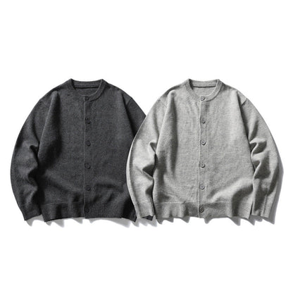 Cardigan Sweater Mens Loose-fit Casual Knitwear Coat