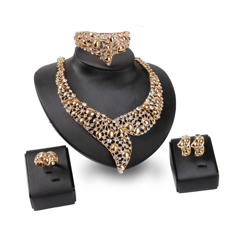 Four-piece Dinner Dress Accessories Alloy Set
