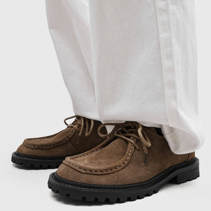 Retro Thick-soled Lace-up Casual Shoes