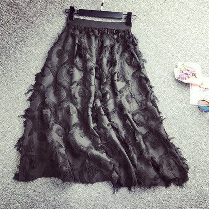 Temperament Was Thin Long Skirt Half-length Skirt Women