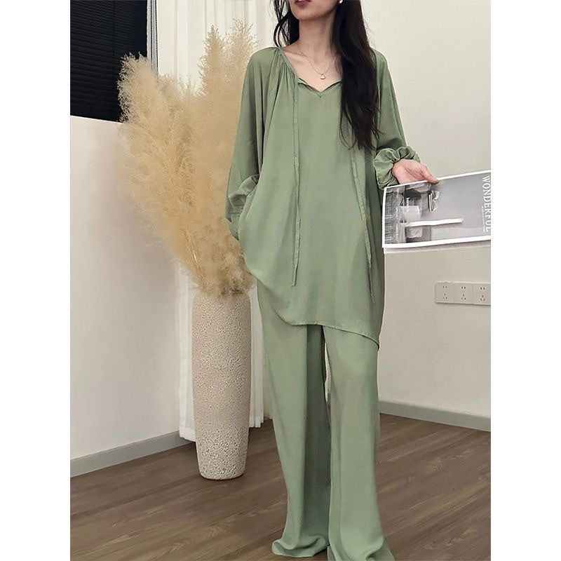Three-quarter-sleeve Pants Set Suitable For Both Outdoor Wear And Lounging At Home