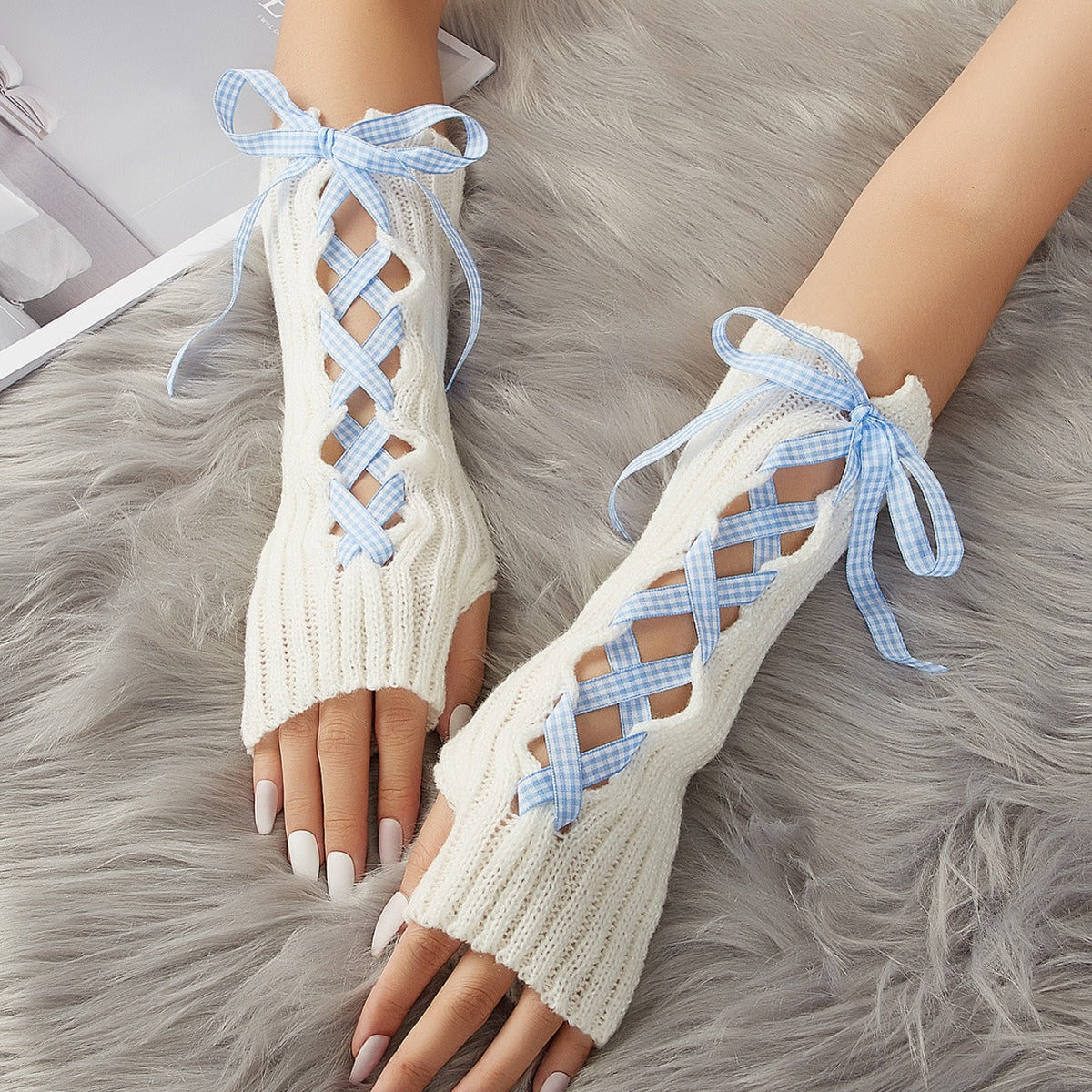 Winter With Strap Warm Gloves For Women