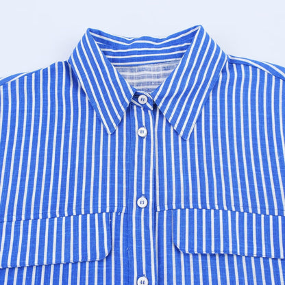 Retro-style Striped Blouse For Women