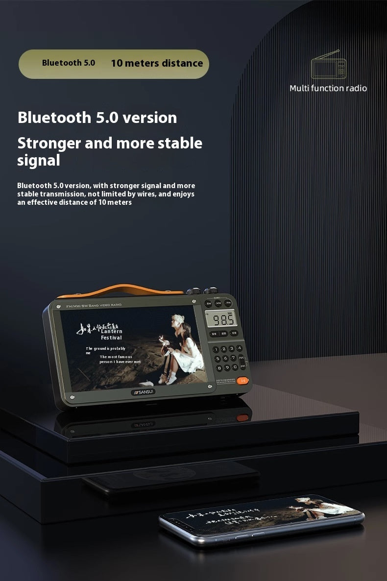 Elderly Full Band Bluetooth Radio with Video Player