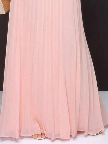 Pleated Sleeveless Maxi Cami Dress